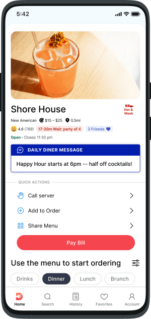 mobile phone displaying Eate app